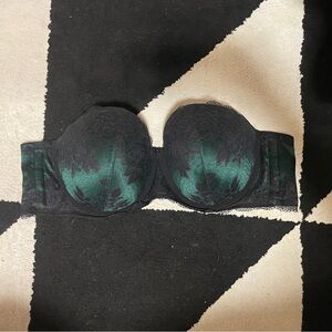 Torrid Black and Green Lace Bra